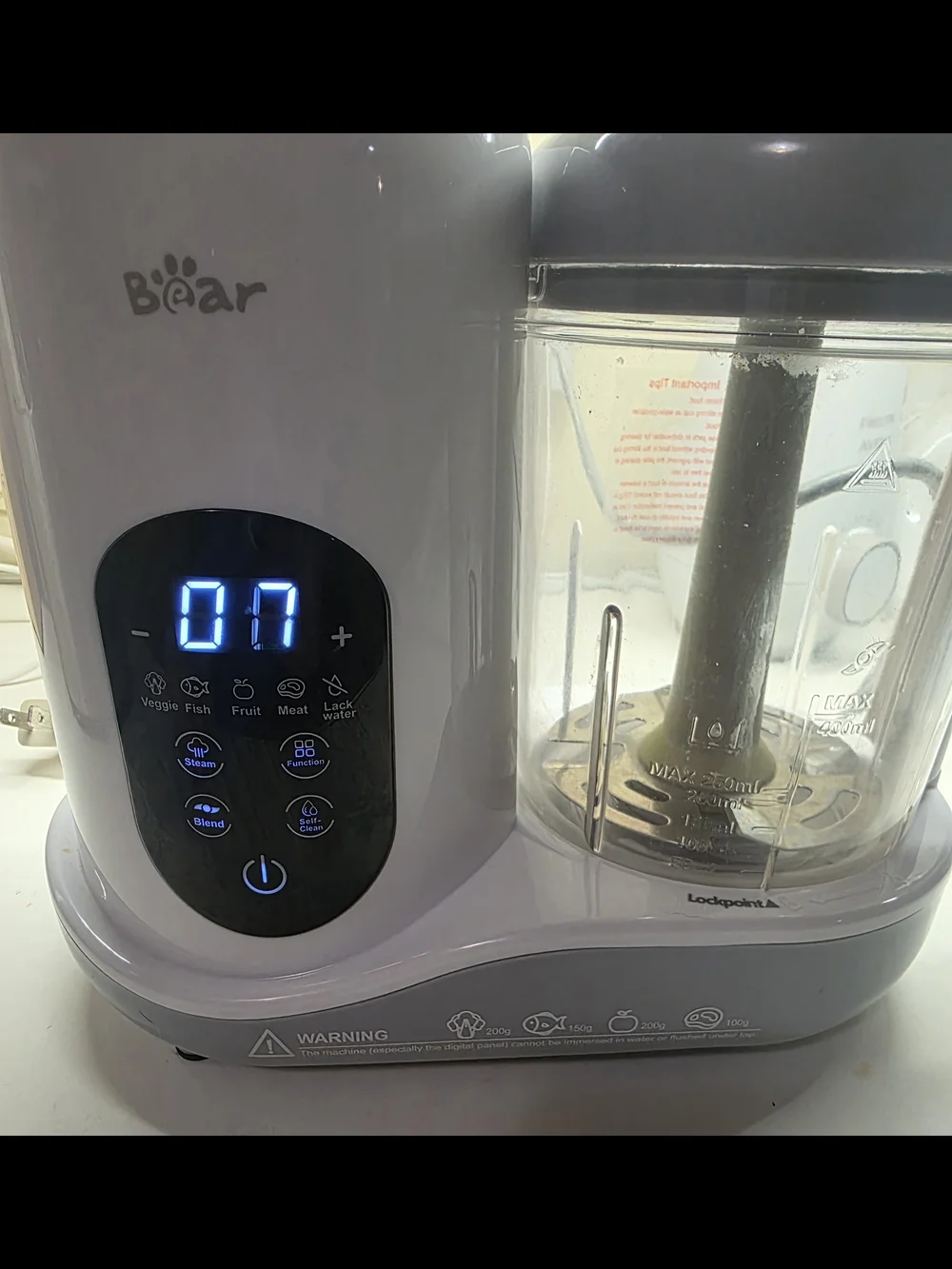 Baby Food Maker in White and Gray - Steam & Blend Kitchen Tool